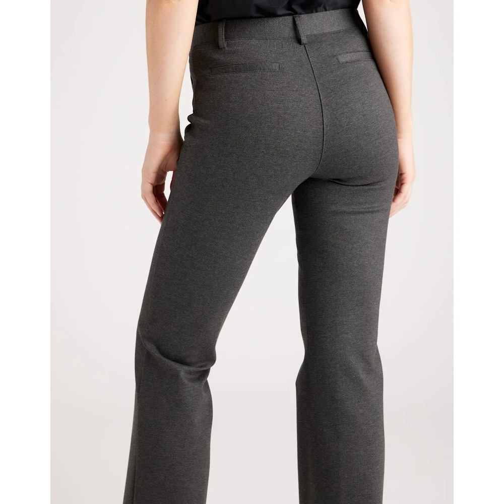 Quince Women's Charcoal Gray Ultra Stretch Ponte Bootcut Pants Size Large Tall - Picture 2 of 10